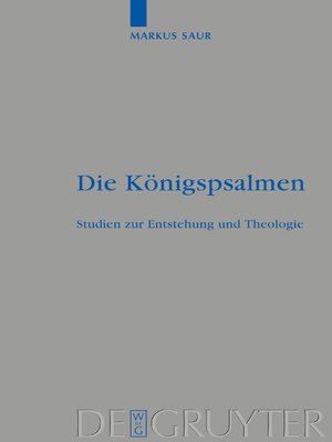 cover image of Die Königspsalmen